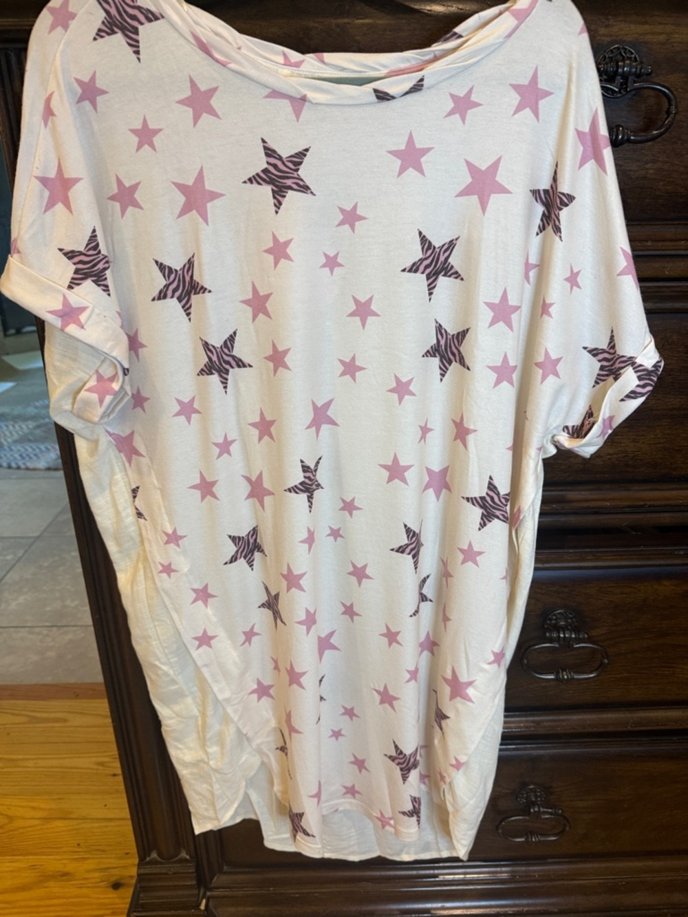 Umgee Pink and Purple Star Print dress.